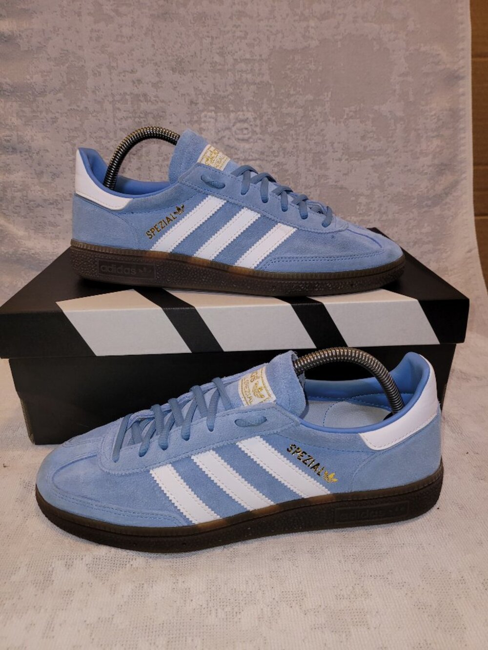 Adidas Originals Handball Spezial Shoes Mens Size 8.5 Light Blue Suede BD7632